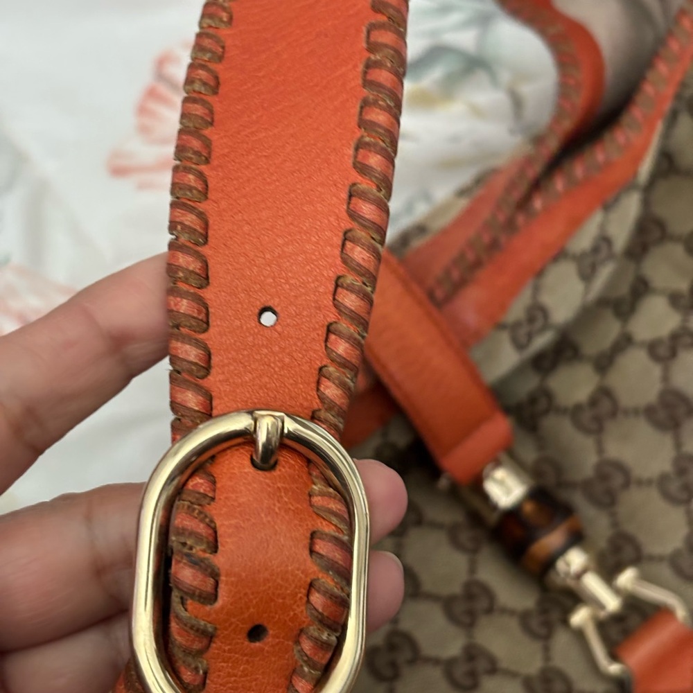 Gucci Brown and Tan Hobo Bag with GG Monogram - Picture 7 of 10